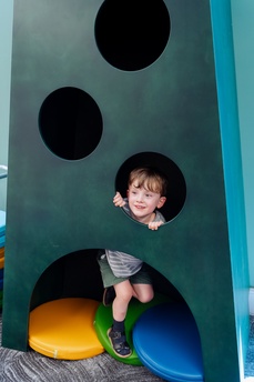 Boy playing in the quiet nook
