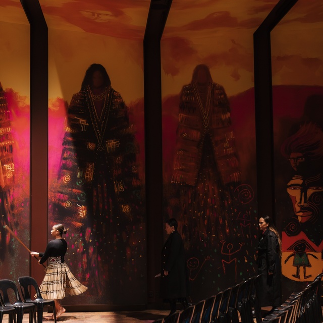 young lady leading cultural ceremony